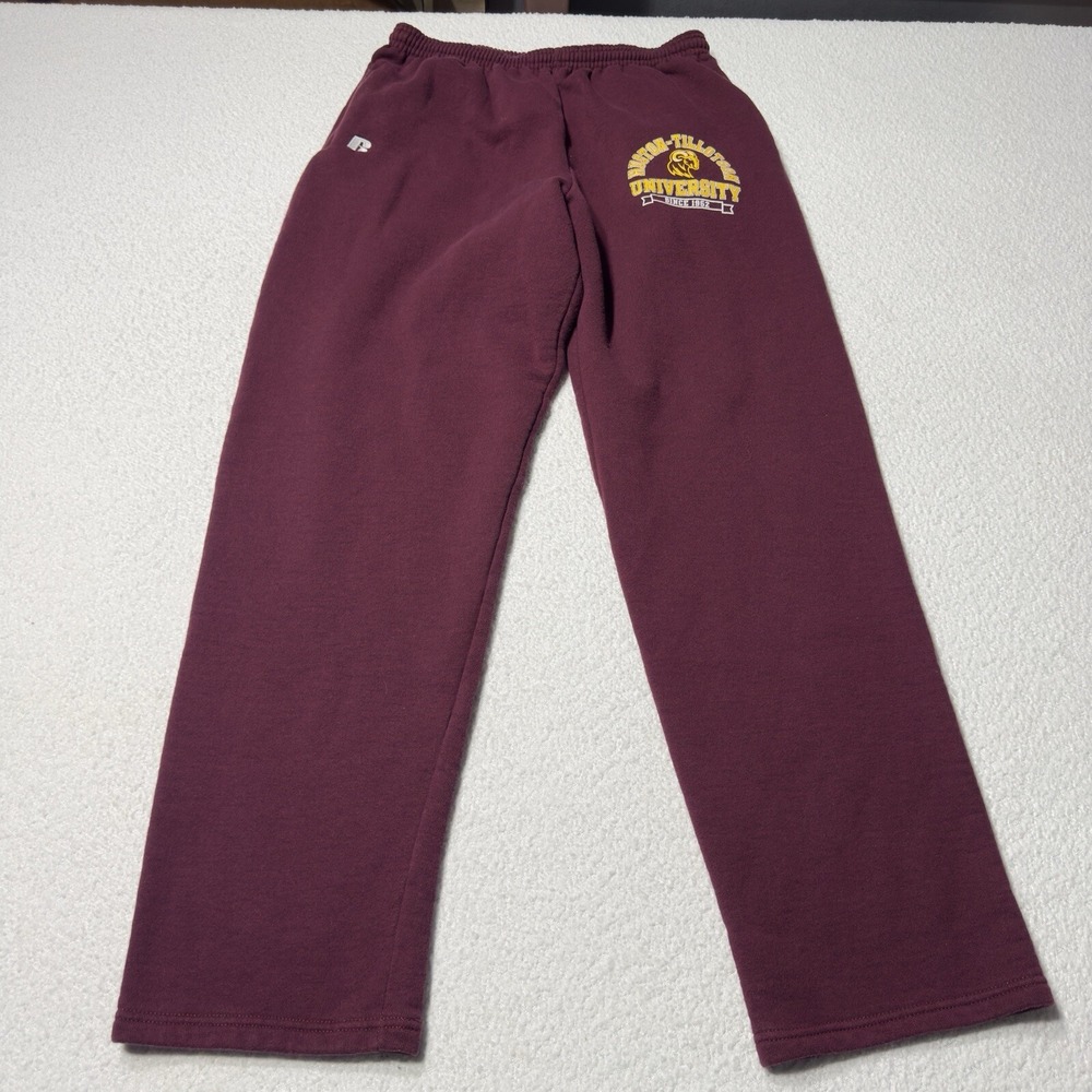 Russell Huston Tillotson University Unisex Sweatpants Maroon Straight Leg Sz L